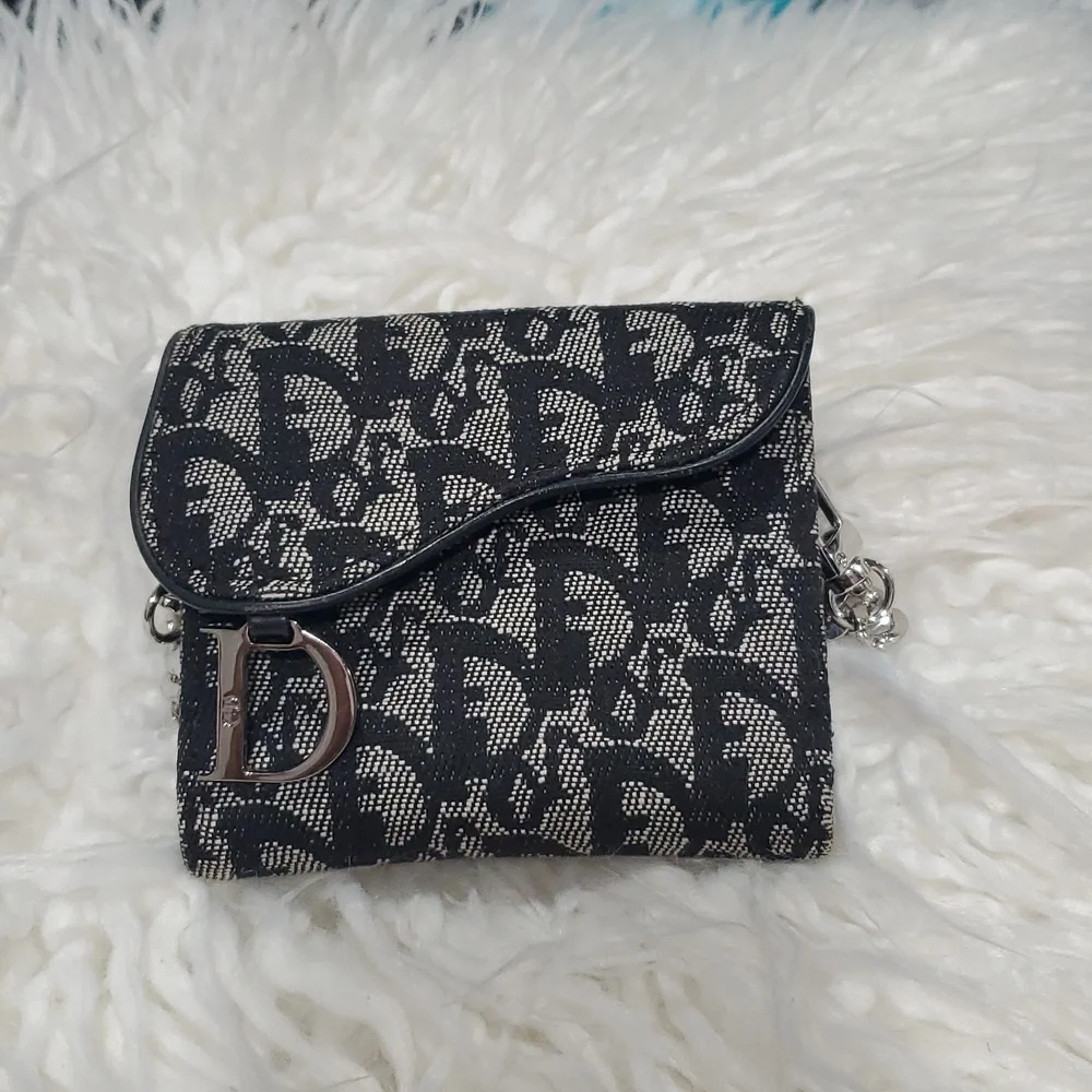 Dior Saddle Wallet, Blue Dior Oblique Jacquard #10054